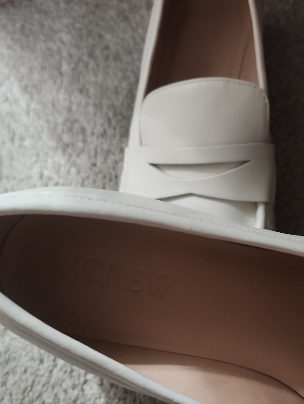 J. Crew White Leather Penny Loafers - Picture 2 of 4